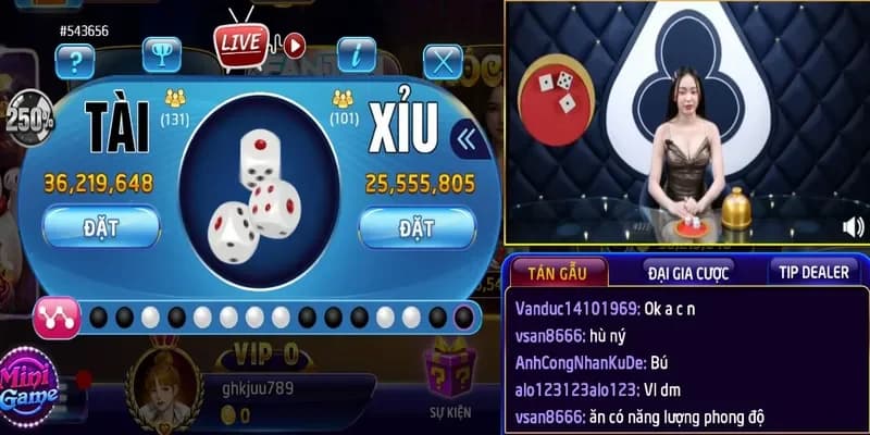 Trò chơi Sun Win cung cấp cho 789Club có tính năng cược trực tiếp